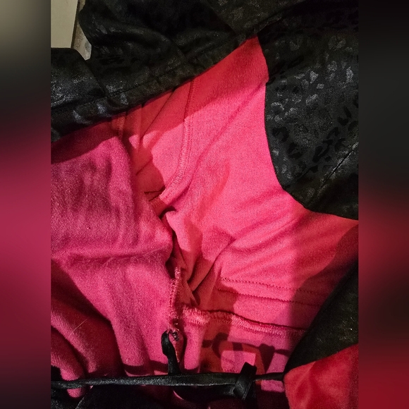 Vintage Betsy Johnson Intimates Hot Pink Black Robe Velvet Med L Satin Leopard - Picture 10 of 13